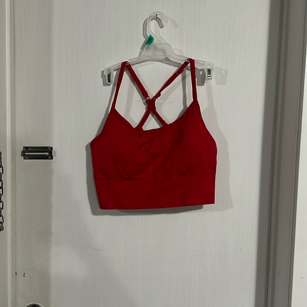 Red Low-Impact Sports Bra